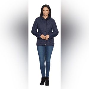 Quilted Womens Jacket GH Bass Deep Navy blue Large